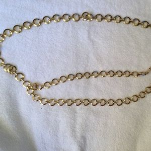 Gold chain link belt